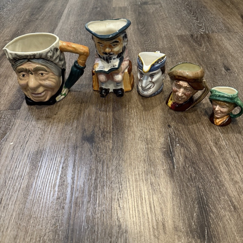 Lot Vintage Royal Doulton Toby Jug Mug Miniature France Germany Japan‎ England